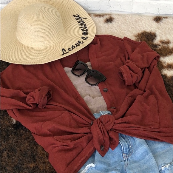 American Eagle Outfitters Sweaters - American Eagle button up cardigan sweater- size medium- rust color